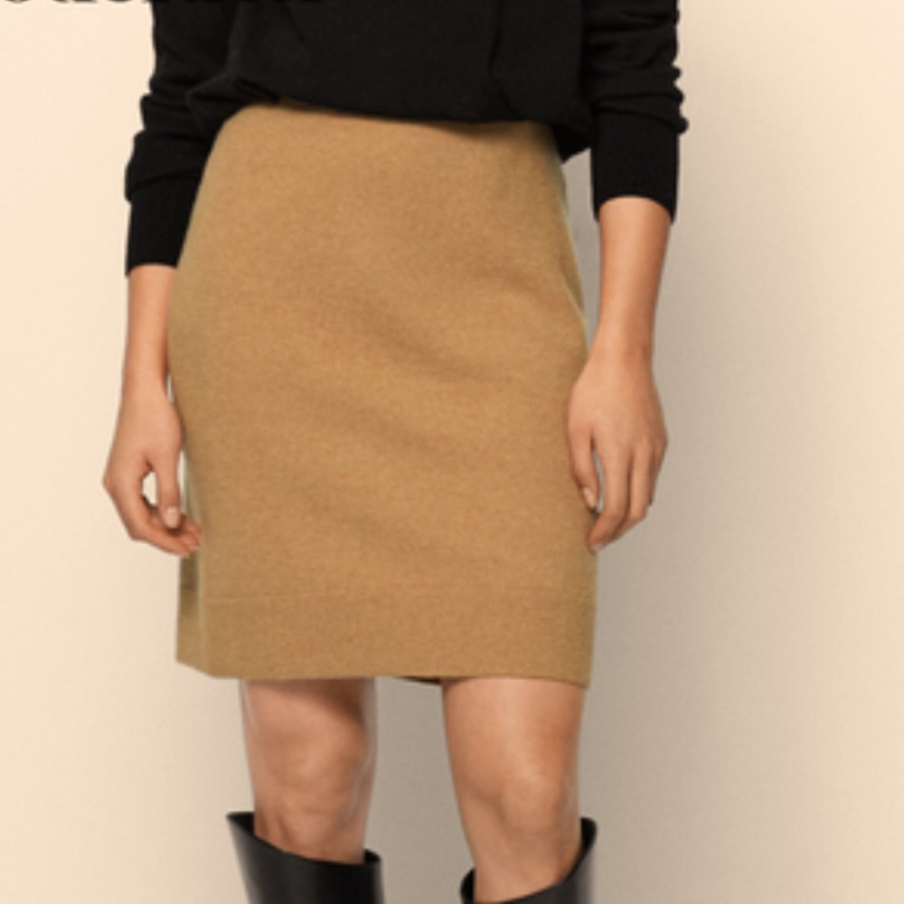 J. Crew Camel Wool Blend A-Line Skirt